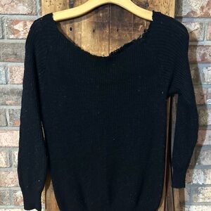 Maurices Black V-Neck Sweater Timeless Knit